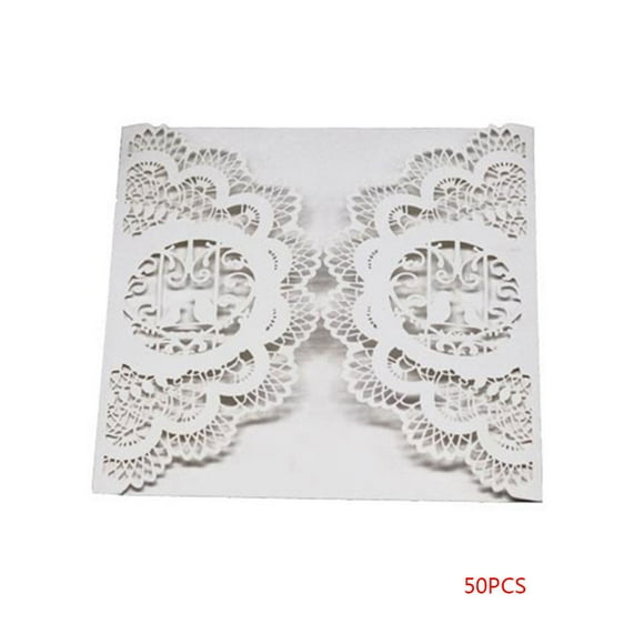 10pcs/30pcs/50pcs Pearl Paper Lace Invitation Card card Wedding card Hollow Out Carved Crafts Wedding Bridal Card