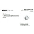 thumbnail image 2 of Kohler 77119-CP Round 27 Nozzle Single Function Body Spray, 1.0 GPM - Polished Chrome, 2 of 2