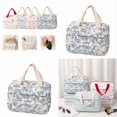 thumbnail image 6 of Floral Quilted Lunch Tote, Blue, 27×19×1.5 cm, 6 of 8