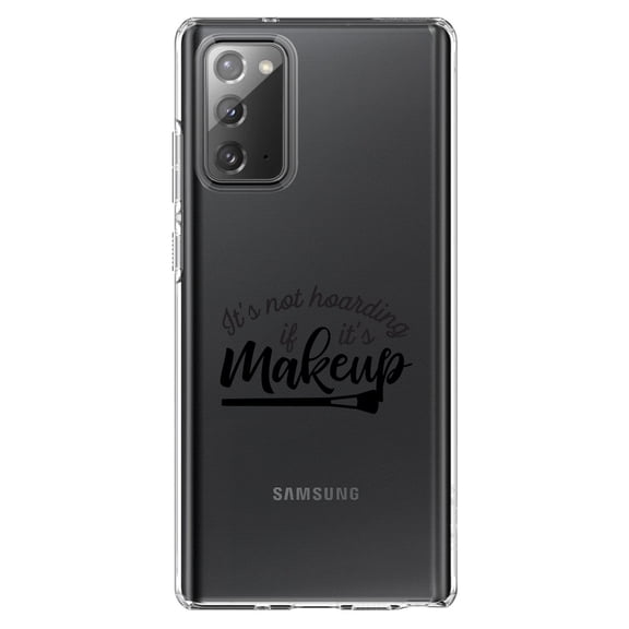 DistinctInk Clear Shockproof Hybrid Case for Galaxy Note 20 ULTRA (6.9" Screen) - TPU Bumper Acrylic Back Tempered Glass Screen Protector - It's Not Hoarding If It's Makeup