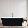 thumbnail image 5 of Kaprun 63" x 30" Acrylic Flatbottom Soaking Bathtub in Black with Drain/Overflow, 5 of 14