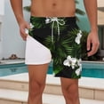 thumbnail image 3 of Pantalones Cortos para Hombre de Cintura Elástica con Bolsillos Pantalones de Playa de Impresión Casual, Poliéster Ligero de Moda para la Primavera Verano Al Aire Libre Y el Uso Diario, 3 of 5