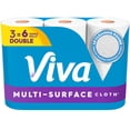thumbnail image 1 of Viva - Toallas de papel de tela multisuperficie, 3 rollos dobles, 110 hojas por rollo, 1 of 7