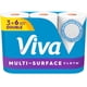 thumbnail image 1 of Viva - Toallas de papel de tela multisuperficie, 3 rollos dobles, 110 hojas por rollo, 1 of 7