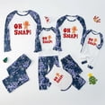 thumbnail image 2 of Oh Snap! Gingerbread Christmas Pajamas for Family and Dog, Blue Holiday PJ Sets, Plus Size Available, 2 of 7
