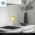 thumbnail image 5 of RIO SALTO Modern Metal Vibrant Yellow Gold Double Toggle Light Switch Cover Metal Decorative Toggle Switch Covers Wall Plate Outlet Cover Electric Socket Double Togle Double Toggle 2-Gang, 5 of 8