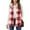 Red, variant on DAFPZW Womens Fleece Sherpa Vest Winter Sleeveless Fuzzy Fluffy Checkered Plaid Vest Zip Up Soft Jacket with Pockets