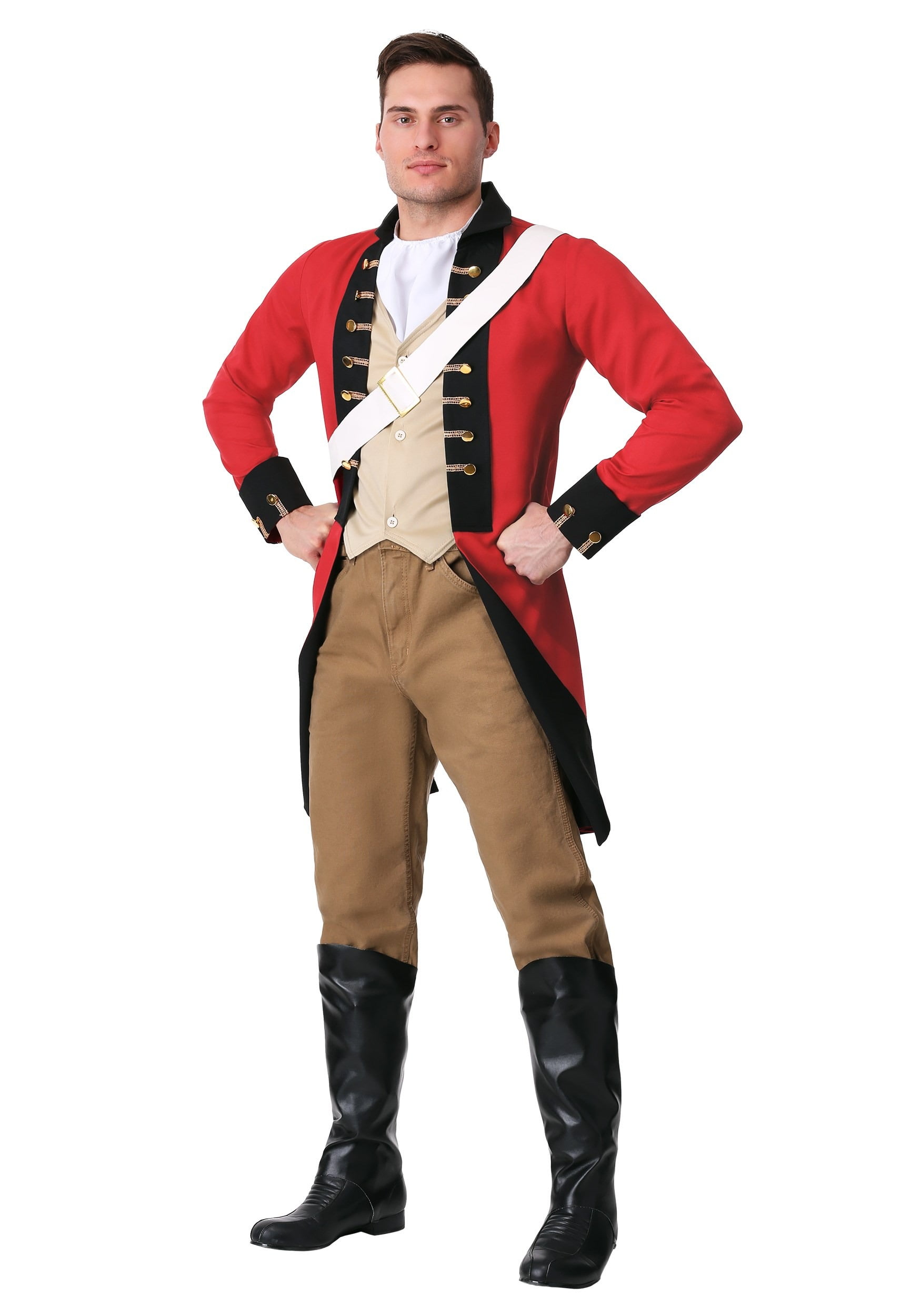 Adult British Red Coat Plus Size Costume