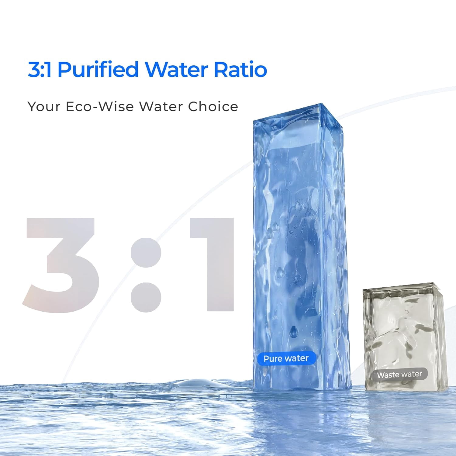Waterdrop X12-Basic Tankless RO Water Filte 1200 GPD Undersink Reverse Osmosis System, 10-Stage Filtration RO Water Filtration System, 3:1 Pure to Drain, BPA Free