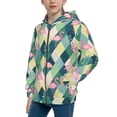 thumbnail image 2 of Pofeuu Flamingo Print Teenage Zipper Hoodie Sweatshirts Hooded Casual Jackets With Pocket For Boys Girls-Small, 2 of 6