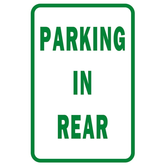 Funny 8x12 Inches Parking in Rear Metal Sign Garage Kitchen Bar Pub Club Cafe Home Wall Decor Art Sign Post Gifts