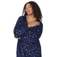 thumbnail image 5 of Aria Women’s Super-Soft Velour 46” Long Sleeve V-Neck Sleepwear Lounger, Sizes XS-4X, 5 of 8