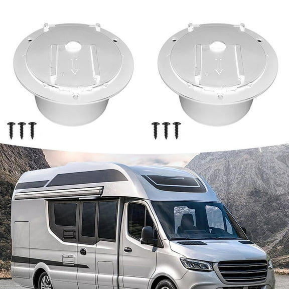 2pcs RV Power Cord Cover RV Covered Power Cord Hatch Round Accessory Motorhome