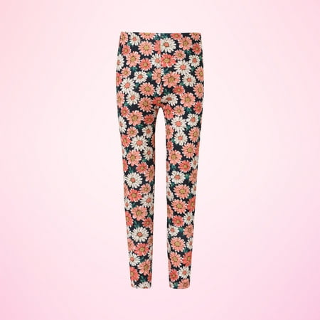 BLTIBY 2024 Baby-Girls Pants Toddler Baby Girls Printed Long Pants Leggings Baby Pants Toddler Girl Ribbed Ruffle Bell Bottoms Baby Pants Newborn Girl Flare Pants Orange 110