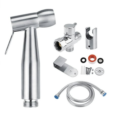 Yosoo Stainless Steel Hand Held Toilet Bidet Sprayer Bathroom Hand Held Toilet Bidet Sprayer Bathroom