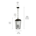 thumbnail image 2 of 59122OZ Kichler Lighting Mathus - 2 Light Outdoor Hanging Pendant In Traditional Style-22 Inches Tall and 10.75 Inches Wide-Olde Bronze Finish, 2 of 7