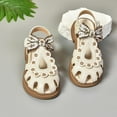 thumbnail image 6 of Viluyesy Girls Casual Spring Summer Sandals Soft Sole Closed Toe Princess Style Sandals for Toddlers and Kids Beige Size 9.5 M, 6 of 10