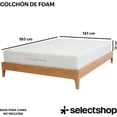 thumbnail image 2 of Colchón Matrimonial En Caja Esponja Foam De Alta Densidad Firmeza Media Suavidad Y Durabilidad Tecnología Híbrida Ortopédico (Blanco), 2 of 6