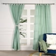 thumbnail image 2 of The Art Box Cotton Tab Top Curtains Panels Set for Bedroom and Living Room, Window Curtain Drapes, Glittery Silver Shimmer Stripes Curtains, 2 Pack, Sage Green, 35"w x 84"l in, 2 of 7