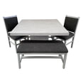 thumbnail image 3 of Set de Comedor Valencia SALVANTO 2 Sillas y 2 Bancas 120x120 cm color gris, 3 of 8