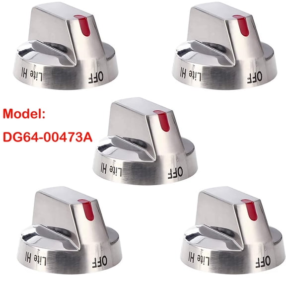 5 Pcs Dial Gas Stove Burner Control Knob for Samsung Range Oven Stove Replace DG64-00473A