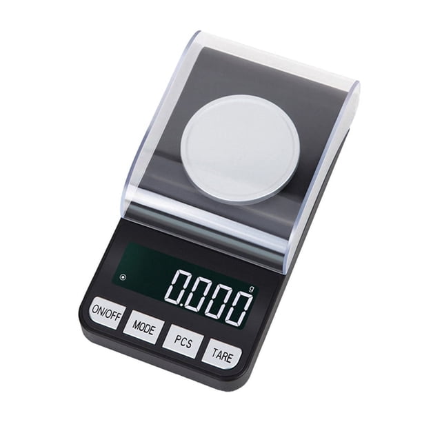 Báscula de Quilates de Alta Precisión con Carga USB, Báscula Electrónica Multifunción para Materiales Medicinales, Color Negro