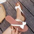 thumbnail image 2 of hoksml Women's Bow Decor Flip Flops, Thong Flat Sandals, Casual Beach Summer Shoes, 2 of 8