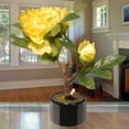 thumbnail image 3 of 9.5 in. Yellow Peony Flower, 3 of 4