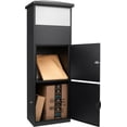 thumbnail image 2 of Barska MPB-600 Black Steel Locking Mailbox, Large Stainless Steel Door, 2 of 4