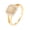 Gold, variant on Square Cluster Halo Engagement Ring for Women, Princess Cut Pave CZ Double Split Shank Band, Wedding Promise Bridal Ring size 6