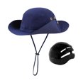 thumbnail image 3 of Gorra de pescador con correa para la barbilla, visera solar, sombrero de playa de verano con concha Armada, 3 of 9