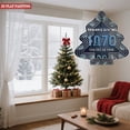 thumbnail image 2 of Metal Hanging Christmas Tree Wind Spinner - Decorative White Line Pattern with ' THANKS ' & ' 1070 ' - Festive Garden Decor, 2 of 7
