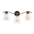 thumbnail image 6 of Teamson Home Heidi Dimmable 3-Light Bathroom Vanity Light, Black/Brass, 6 of 10