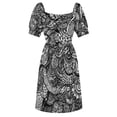 thumbnail image 5 of Hand drawing black and white zentangle pattern Sleeveless Dress ladies dresses for special occasion women's summer jumpsuit, 5 of 6