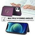 thumbnail image 5 of Wallet Case with Card Holder for iPhone 11, 360° Rotation Ring Kickstand Magnetic Clasp and Durable Shockproof Cover, 5 of 9