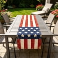 thumbnail image 4 of 4th of July Patriotic Table Runners, 72x13 Inch Stars Stripes Red White and Blue Table Runner for Memorial Day Independence Day Table Decor, 4 of 6