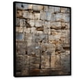 thumbnail image 2 of Designart "Hebrew Western Wall composition II" Religion & Spirituality Floater Framed Wall Art Living Room, 2 of 7