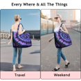 thumbnail image 5 of Blue Purple Tie Dye Pattern Travel Tote Bags for Women Carry On,Large Weekender Bags for Women Travel,Multi Functional Duffle Bag for Work,Shopping,Sports, 5 of 5