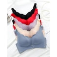 thumbnail image 3 of Women Bra Thin Padded No Underwire Soft Plus Size Bras, 3 of 8