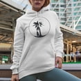 thumbnail image 2 of Sun, Surf Boards & Palm Trees, White Hooded Sweatshirt or Hoodie, Small, 2 of 5