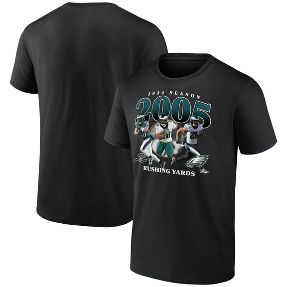 Men's Saquon Barkley Black Philadelphia Eagles 2000 Yards T-Shirt