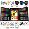 Art Supplies, 240Piece Drawing Art kit, Gifts Art Set Case with Double Sided Trifold Easel