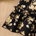 thumbnail image 5 of Huowey Toddler Kids Girls Floral Sundress Smocked Sleeveless Spaghetti Strap Ruffled Pleated High Waist Flower Print Tiered A-Line Dresses Breathable Stylish Mid Dress For Party Beach,Black,2-3 Years, 5 of 9