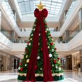thumbnail image 6 of 160cm Giant Red Velvet Christmas Bow - Oversized Red Bow for Christmas Tree, Wreath & Garland, Luxury Velvet Red Ribbon for Indoor & Outdoor Holiday Decor, 6 of 9