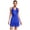 Blue, variant on Raenseen Women's Rhinestone Fringe Latin Jazz Dance Dress Sleeveless Salsa Cha-Cha Rumba Tassel Leotard Green 3XL