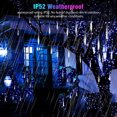 thumbnail image 4 of Meteor Shower Lights, 11.8in 8 Tubes 192 LEDs Meteor Lights, Icicle Snow Falling Christmas Lights, Rain Drop String Waterproof Cascading Lights Indoor Outdoor Xmas Tree Wedding Party Decor, 4 of 8