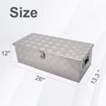 thumbnail image 2 of FGJQEFG Aluminum Tool Box, Silver, 14.5 lbs, Lockable, Automotive Cargo Box,13.00", 2 of 8