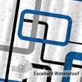 thumbnail image 4 of Modern Blue White Shower Curtain, Black and Blue Geometric Fabric Shower Curtains Set, Waterproof Shower Curtains for Bathroom,72 x 72 inch, 4 of 6