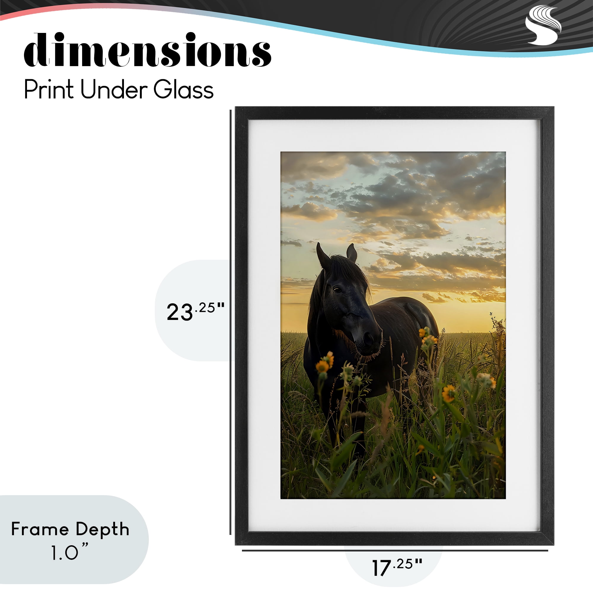 Stupell Industries Standing In Field Of Flowers Black Framed Print Under Glass, design by Creative Studio