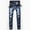 Blue, variant on Tbopshirt Pants for Men Jeans Fashion with Pockets Button Zipper Personality Denim Trend Jeans Sweatpants